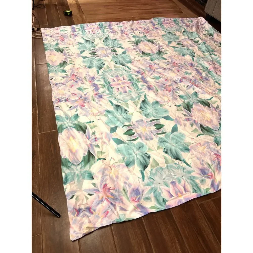 Pottery Barn Soft Floral Duvet Cover Queen Organic Cotton 90